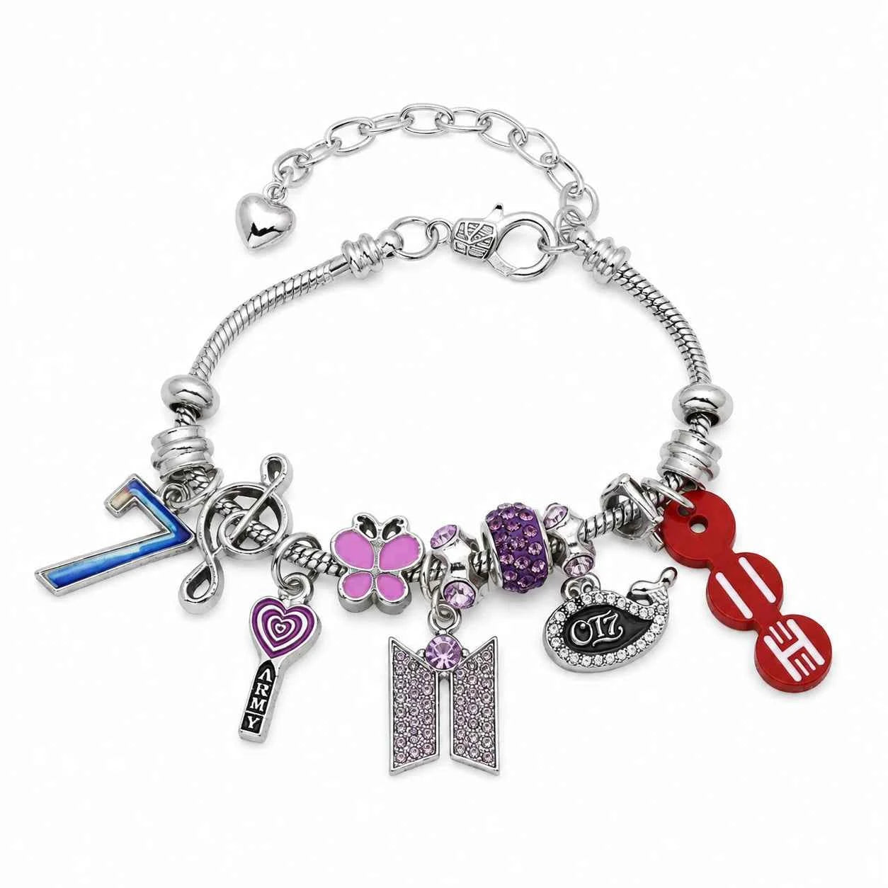 HavenRue BTS-Inspired ARMY Fan Support Charm Bracelet