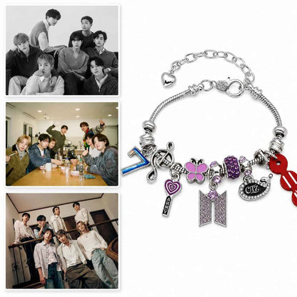 HavenRue BTS-Inspired ARMY Fan Support Charm Bracelet